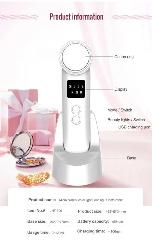m 2022 best selling product Intelligent Microcurrent Galvanic Facial Massager Ems Massager Skin Tightening Ion Induction Machine