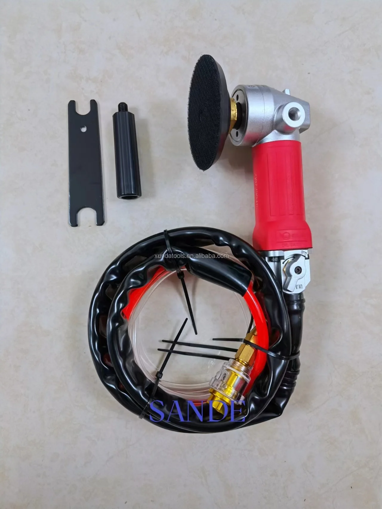 SANDE Sale Rear Exhaustp Pneumatic Angle Air stone Grinder tool Wet Concrete Sander Polisher for polishing marble