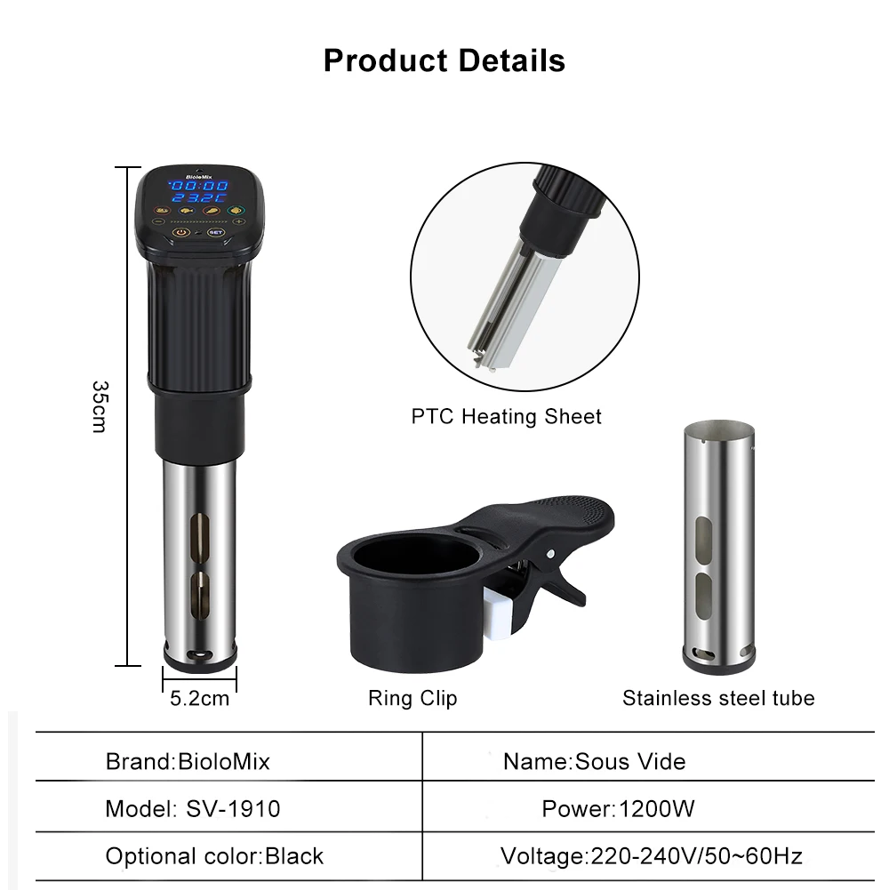 Best Sous Vide Wifi App Control Accurate Vacuum Cooking Digital Timer Immersion Circulator Heater Culinary Cookers Thermal