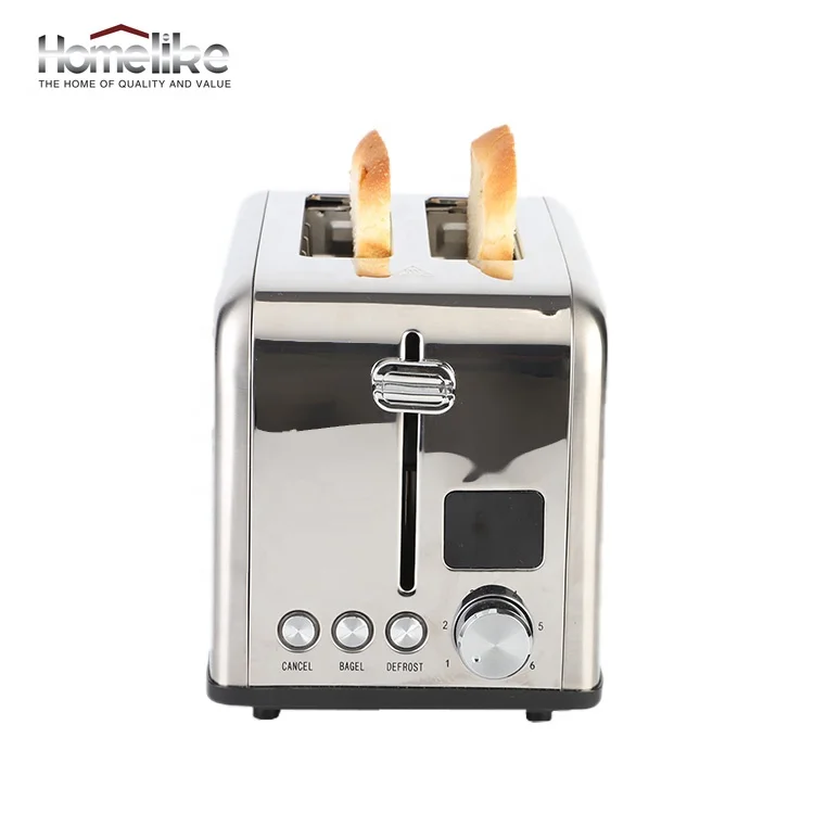  High Quality LED Display Household Commercial Stainless Steel 2 Slice Pop Up