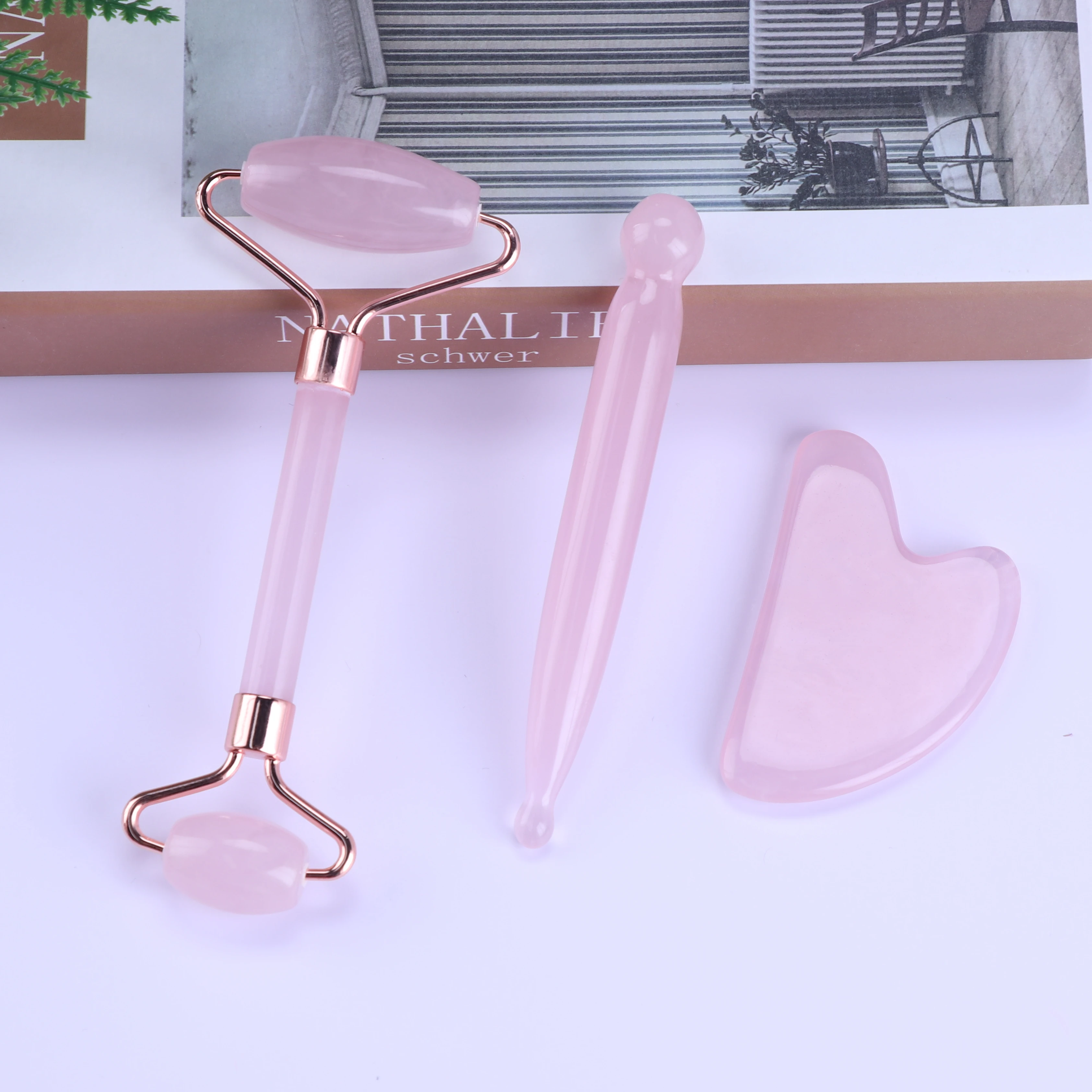 2023 NEW face  jade roller and guasha face roller massage