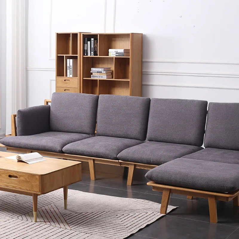 Modern Simple Removable Covers Sofa Couch 1 2 3 Wooden Frame Sofa Set Design