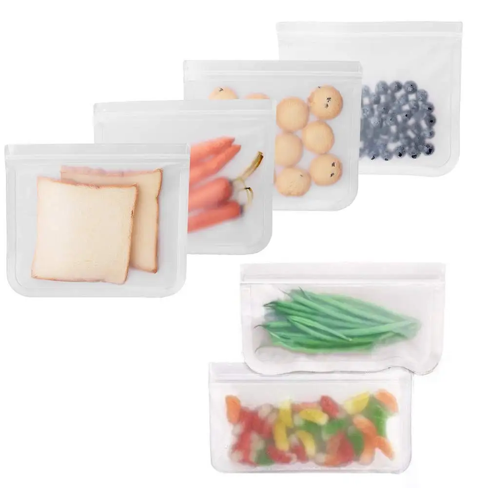 eco-friendly kids 100% silicone reusable food storage bag set