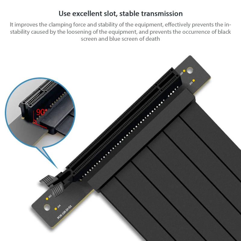 40cm PCIE 3.0 16X Graphics Extender Card Shield Protection ATX Riser Card PCI Express Extension Port Connector Cable