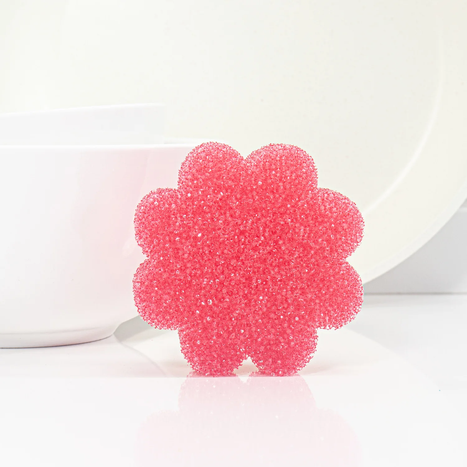 Kitchen Cleaning Smile Sponge Happy Face Temperature Responsive Scrubbing Washing Dishes Sponges & Scouring Pads