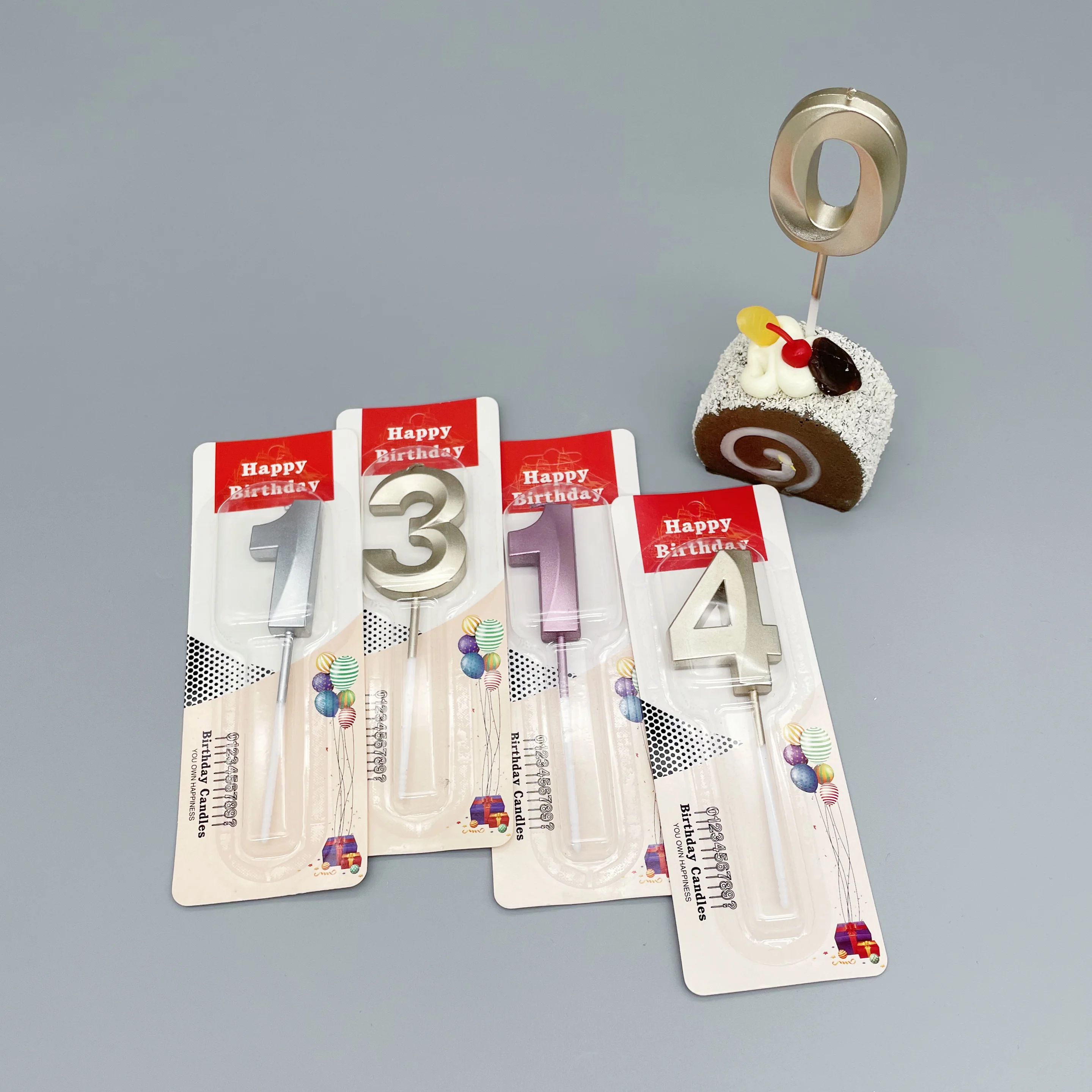 Candela di compleanno Wholesale Festival Celebration Children Adult Creative Party Decoration 3D Gold Number Cake Birthday