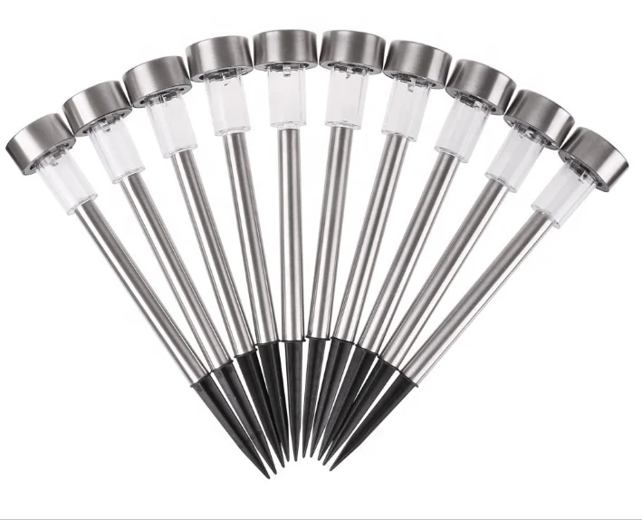 Amazon hot selling solar pathway lights XLTD-1808 glass lampshade stainless steel outdoor solar path lights for driveway sideway