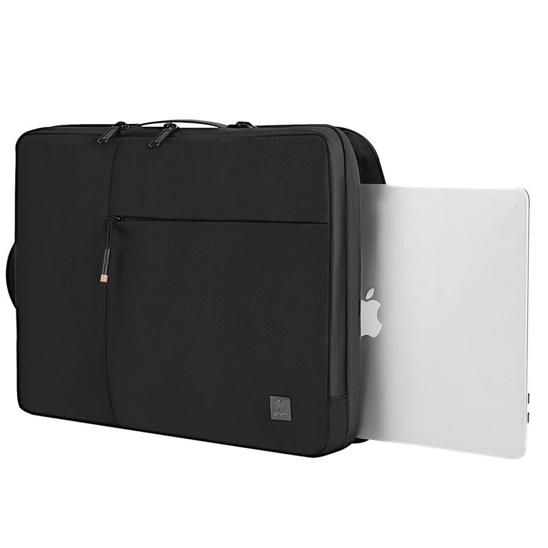 WIWU New Portable Eco-Nylon Waterproof Soft lining Laptop sleeve for Laptop Notebook Surface Black Sleeve Mac book Pro 15