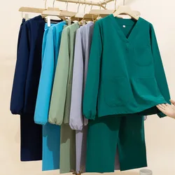 Custom Scrubs Uniforms Sets Light Color Plus Size Doctor Hospital Medical Elastic Waist Jogger Nursing Scrubs