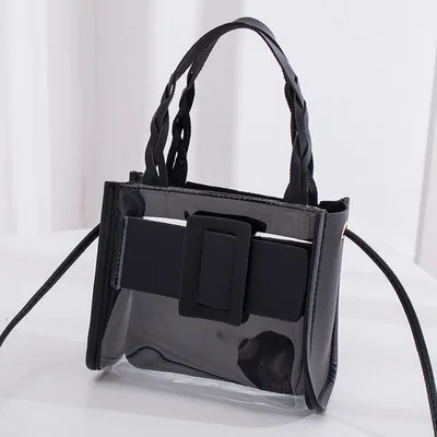 
Fashion transparent small crossbody bag simple style bag classy handbags Korean style jelly lady bags with small pouch purse 