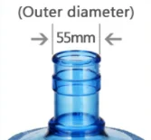 55mm press neck 5gallon cap with TPR/TPE sealer for 10ltr 15ltr and 20ltr bottle