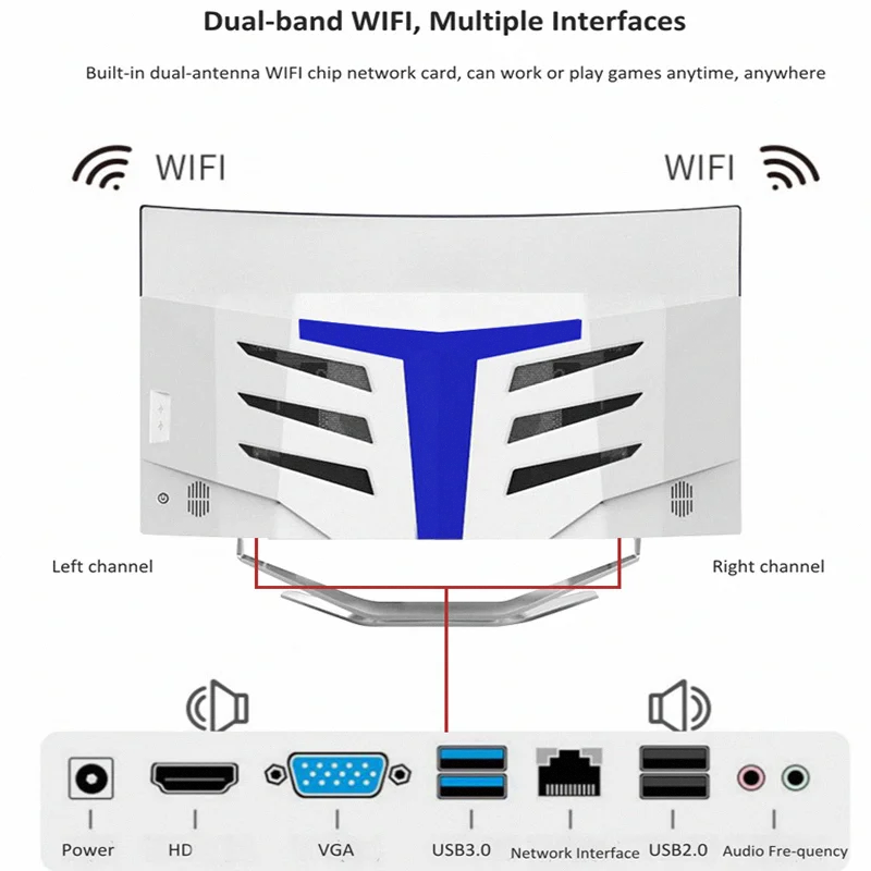Wholesale   all in one pc i7 16 graphic all in one desktop pc modern lcd touch display aio pc touch screen  built in rfi
