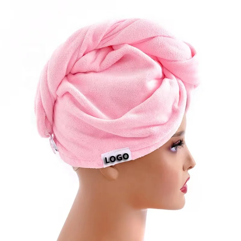 Factory Wholesale Hair Towel Wrap Turban Microfiber Drying Head Towel