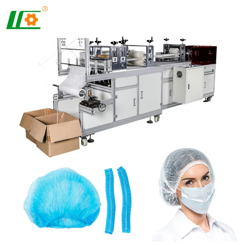 fully automatic Stable production high efficiency Disposable nonwoven  bouffant cap PP/PE shower cap  making machine