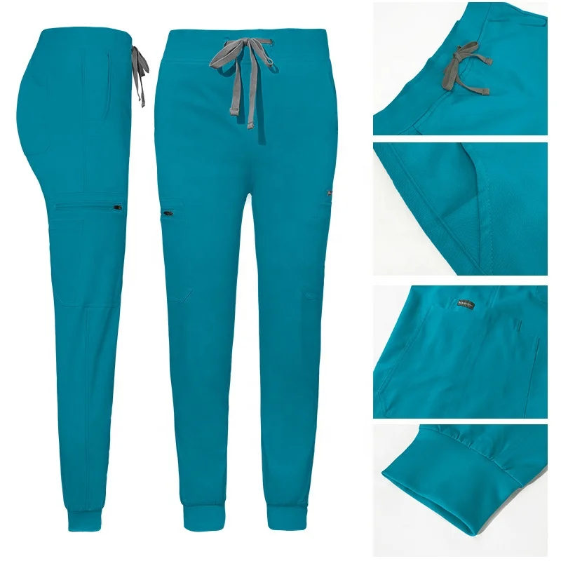 Unisex Women Men Custom Logo Scrub Suits nurse scrubs suits medical hospital uniform sets top jogger pants scrubs uniforms sets