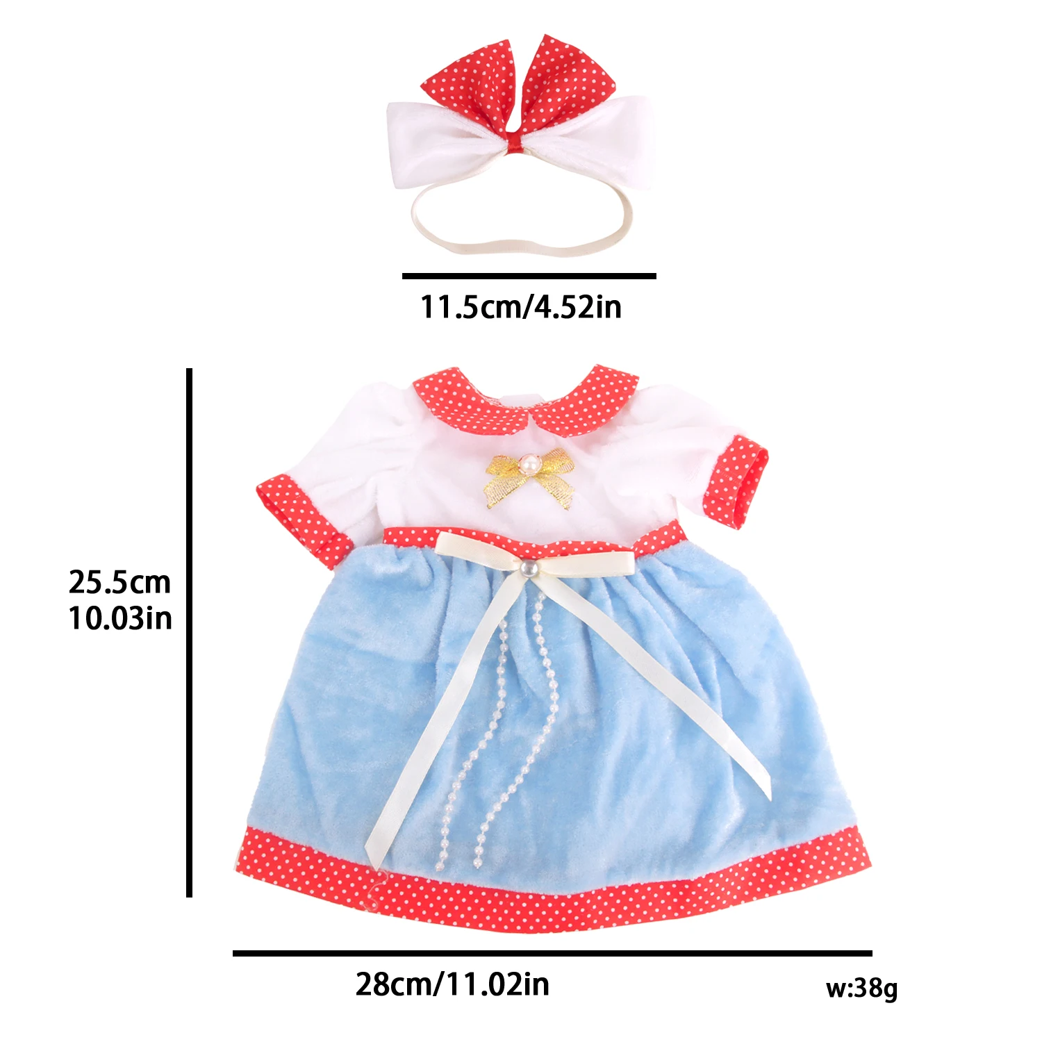 Hot Sale 18 Inch Girl Doll Clothes 43cm Doll Dress Beautiful Doll Dress