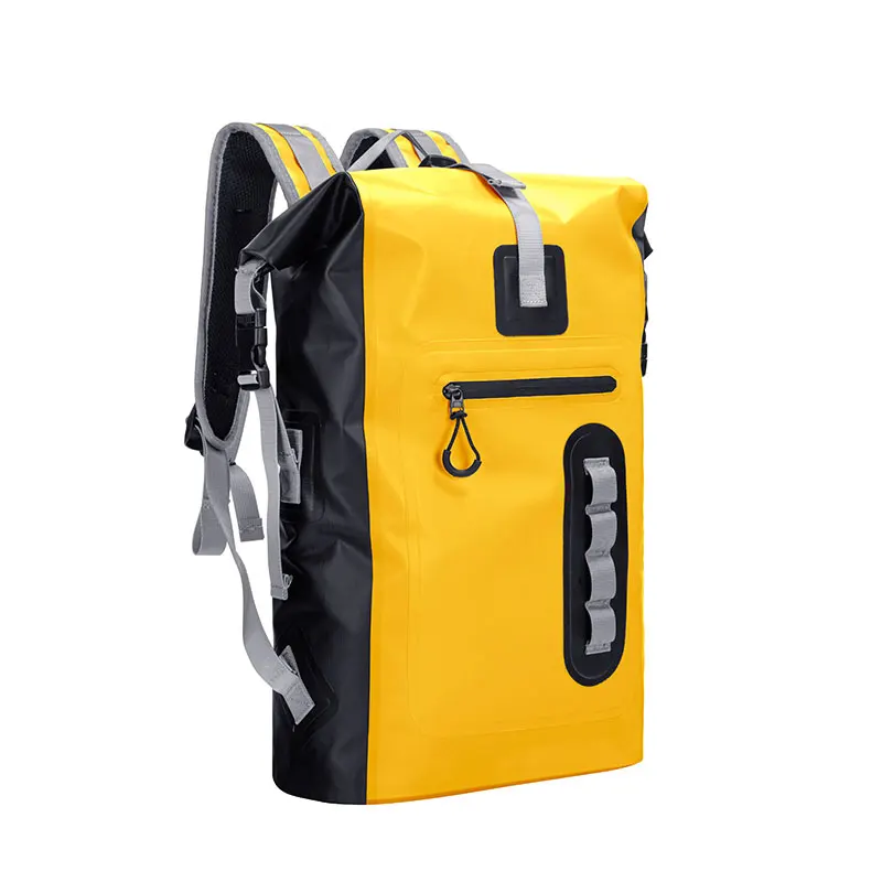 SINOTOP Premium 500D PVC Tarpaulin 30L Roll Top Hiking Backpack for Men Waterproof Outdoor Camping Hiking Activities