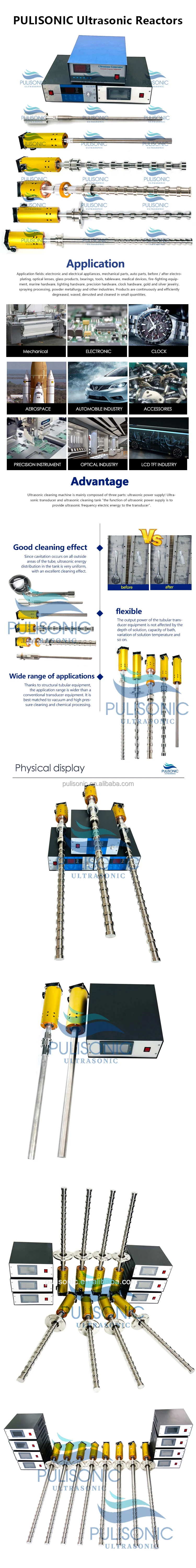 Ultrasonic Immersion Reactor For Liquid Processing 20Khz 1500W Ultrasonic Liquid Processing