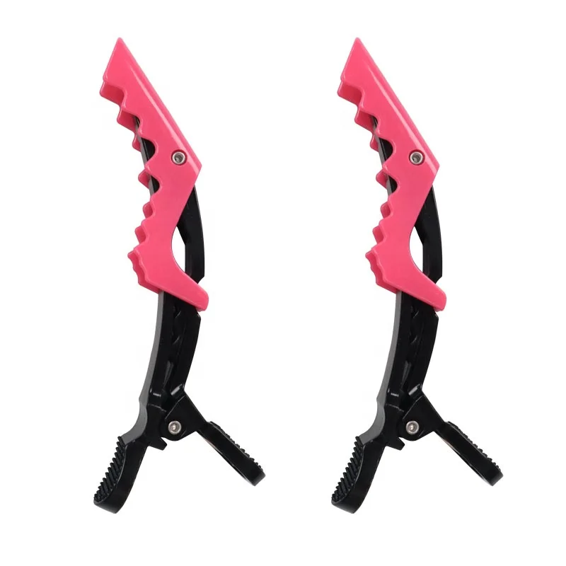 Private label barber salon tool crocodile claw hairpin alligator plastic hair clips for women