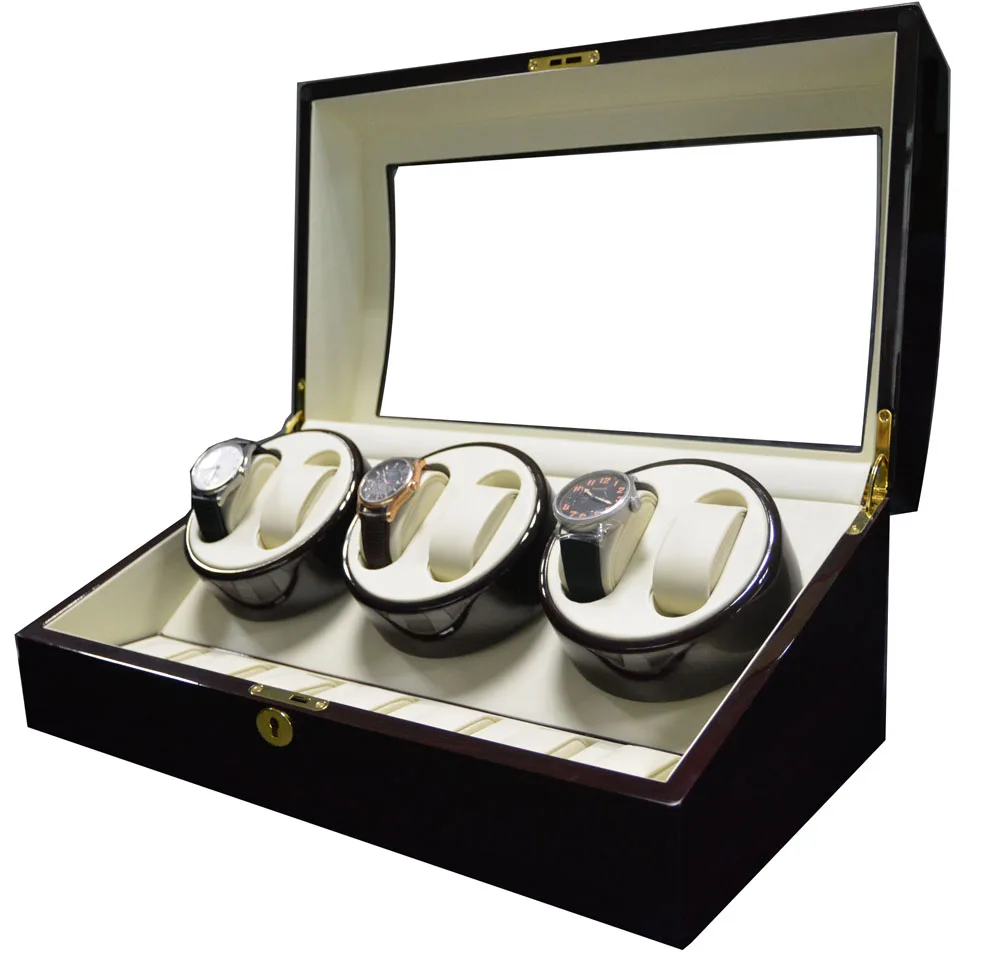 GC03-T31EW Jewelry Rotation Modes 6+7 Watch Winder Box with Quiet Motor for automatic watches