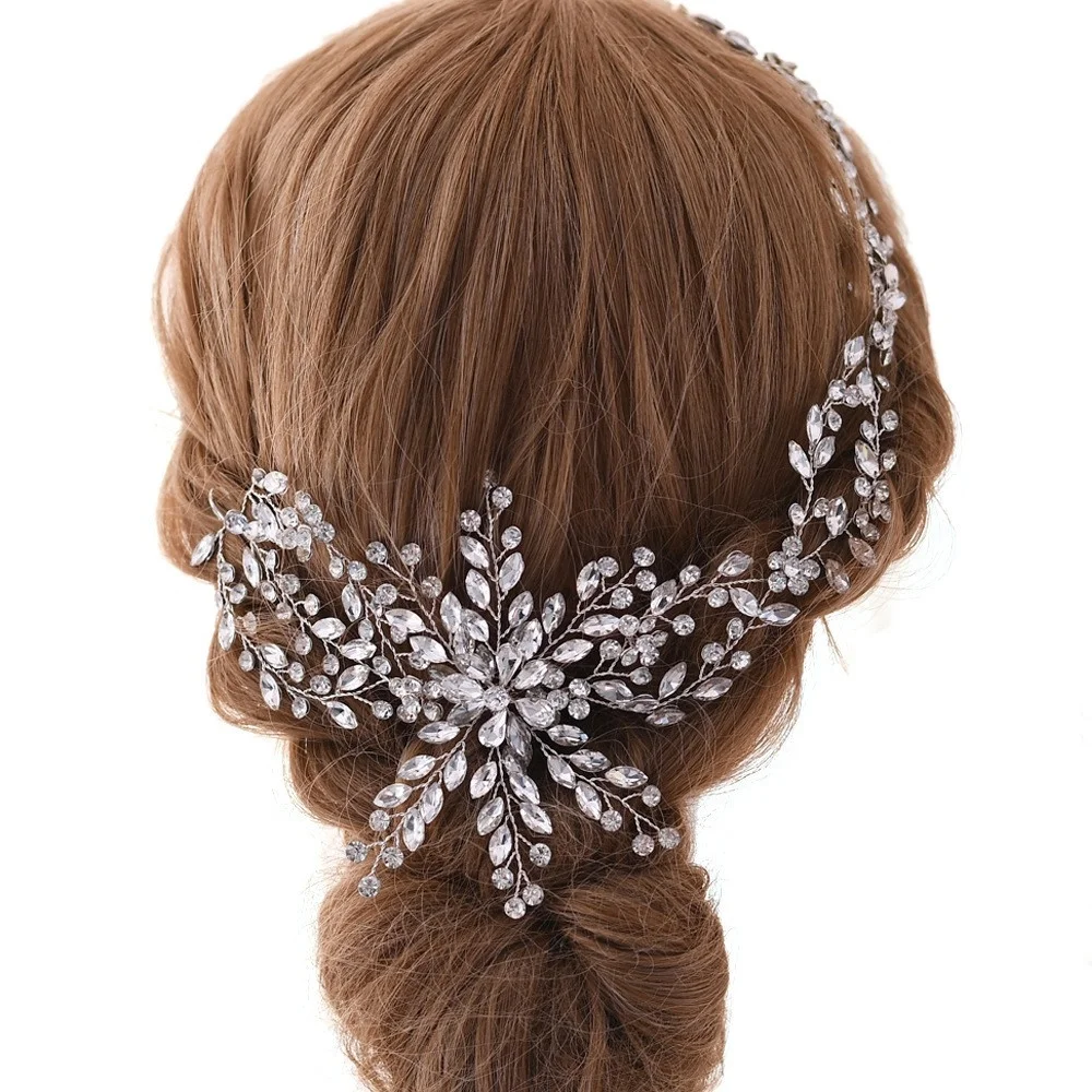 Handmade decorative rhinestone and bridal headband crystal for bridal