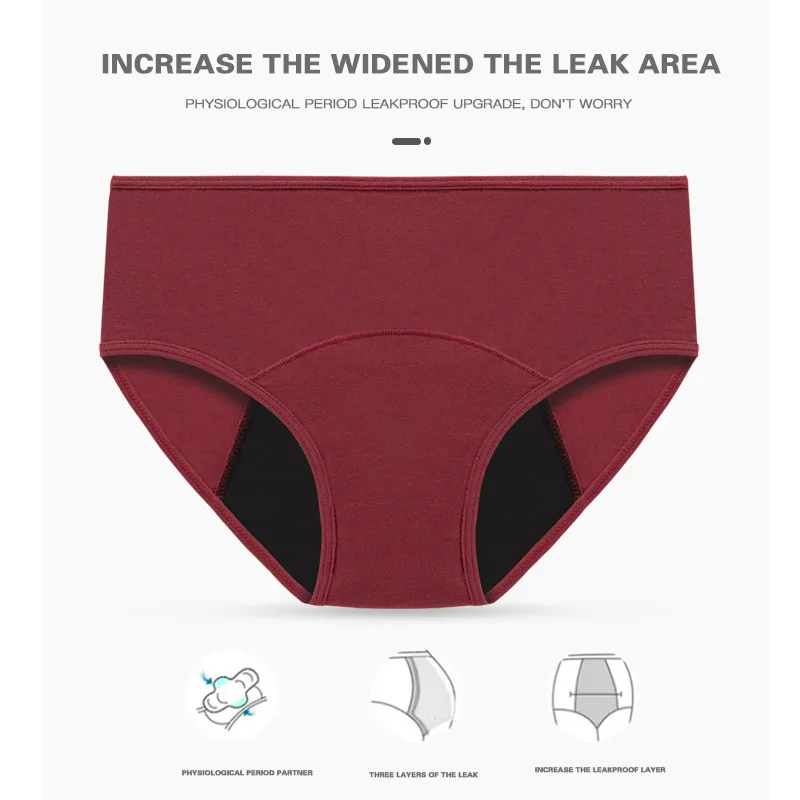 Leak Proof Large Flow Menstrual Panties Menstrual Period 4 Layers Menstrual Panty Period Underwear For Women