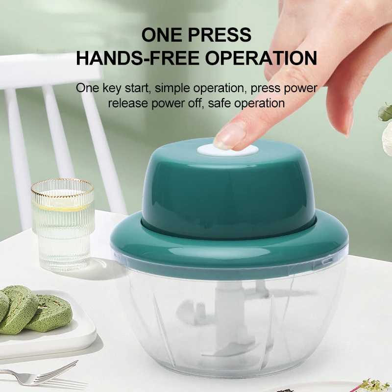 Electric vegetable cutter USB rechargeable food blender garlic shredder cutting vegetables meat wireless vegetable cutter slicer