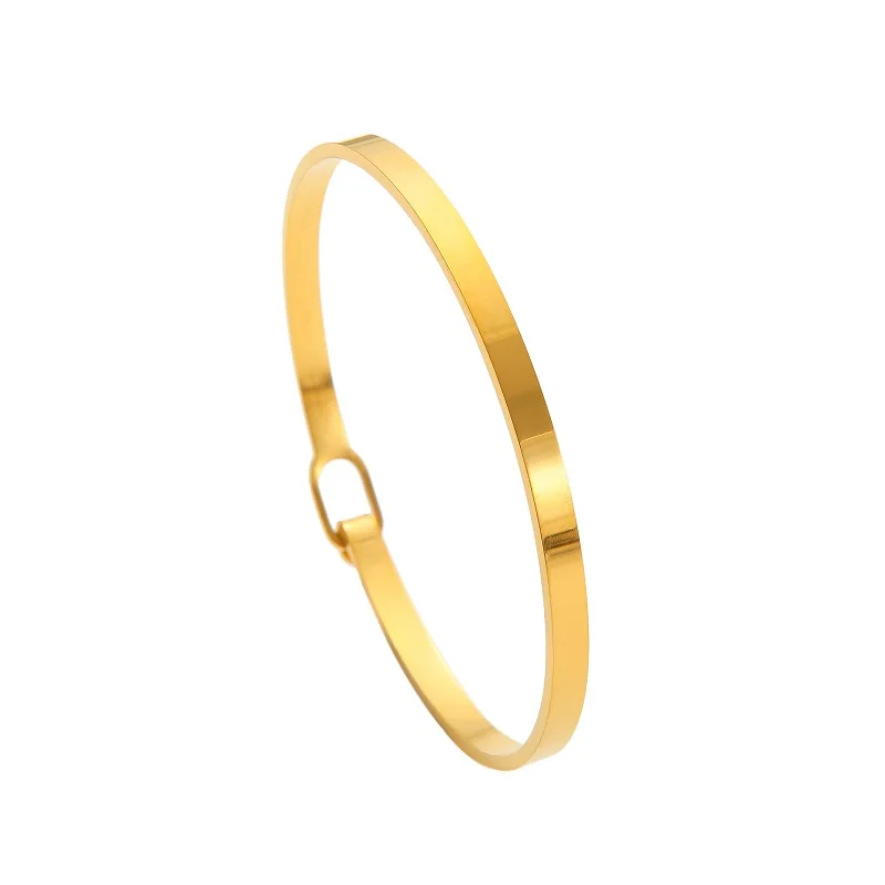 Open Armreif Armband Blank Flexible 4mm Women Custom Logo Engraving Jewelry Stainless Steel Bangles Bracelet