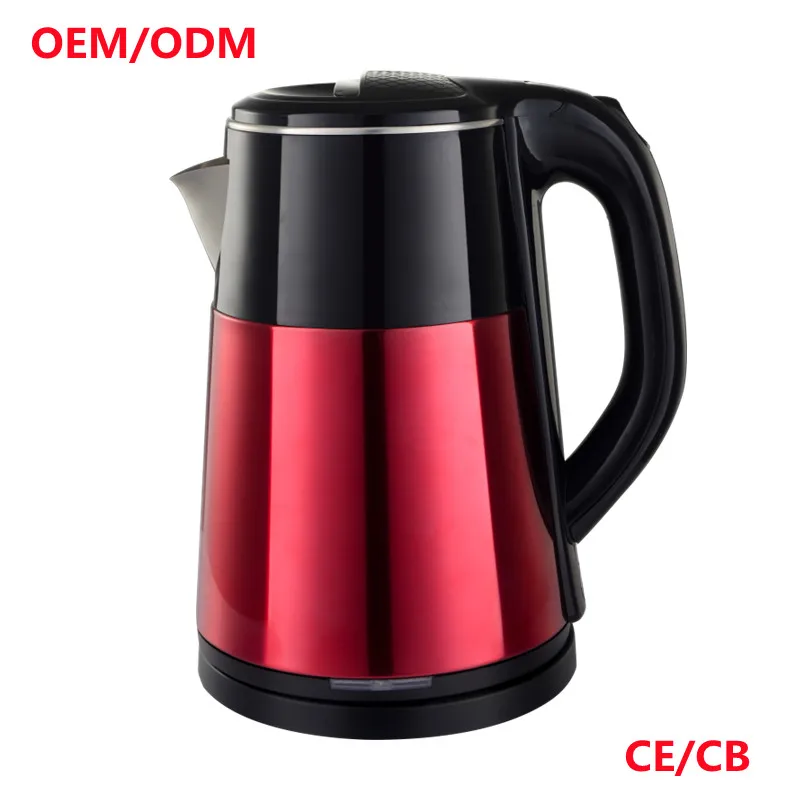 Color double-layer stainless steel electric kettle household hotel electric kettle 2.0L high-quality kettle