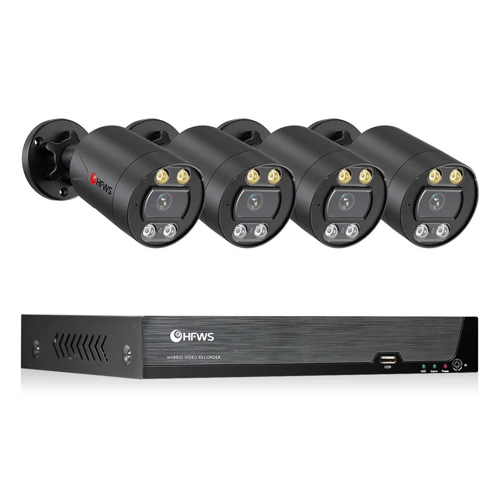 Home Security Poe Camera System 8CH 4K 8MP H.265 NVR Weatherproof Ip66 Surveillance System