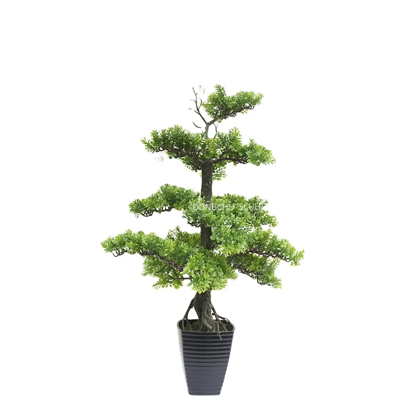 Artificial mini bonsai pine tree bonsai export from china mini artificial pine plant interior