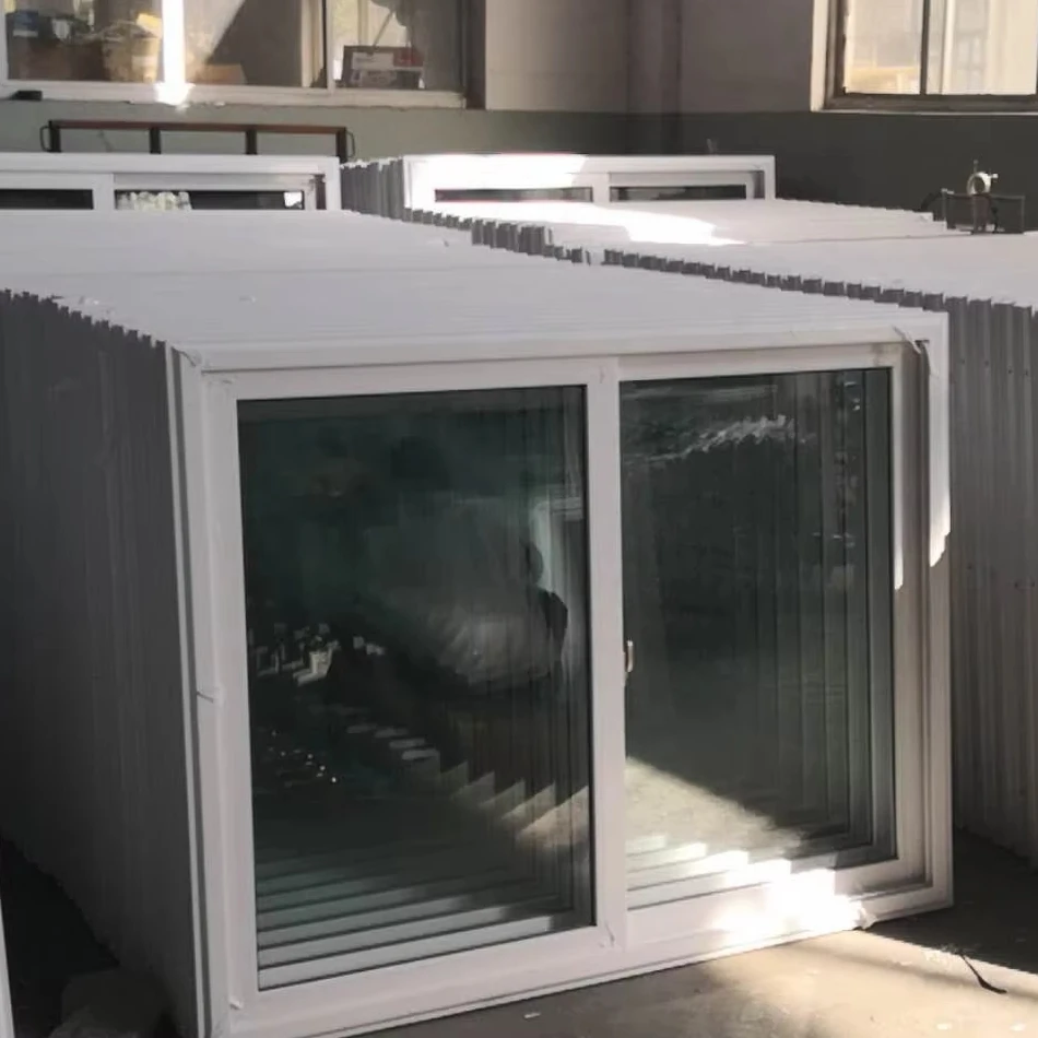 Factory New High Security Sliding Window Small Size Horizontal Plastic Window Double Glazing Basement Window PVC Windows
