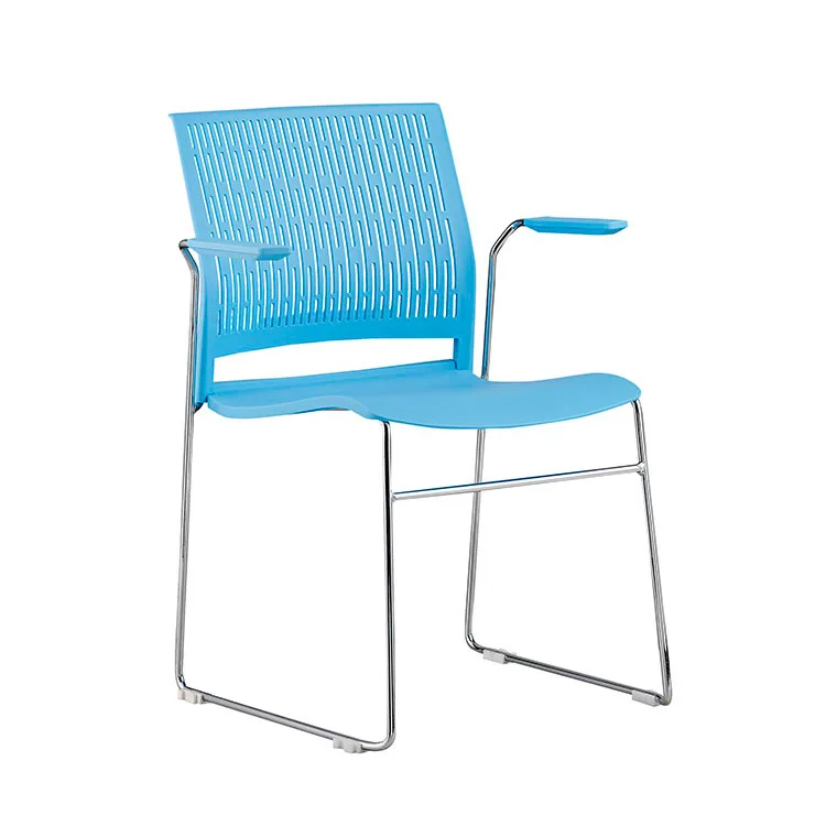 Guangdong Wholesale plastic chair modern mid back training chair office meeting Room Office School Classroom