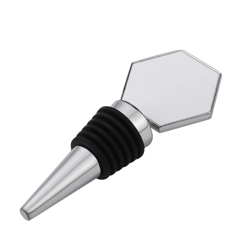 Custom DIY Sublimation Wedding Gifts Blank Wine Bottle Stoppers Reusable Sealing Zinc Alloy Blank Wine Stoppers Wine Accessories