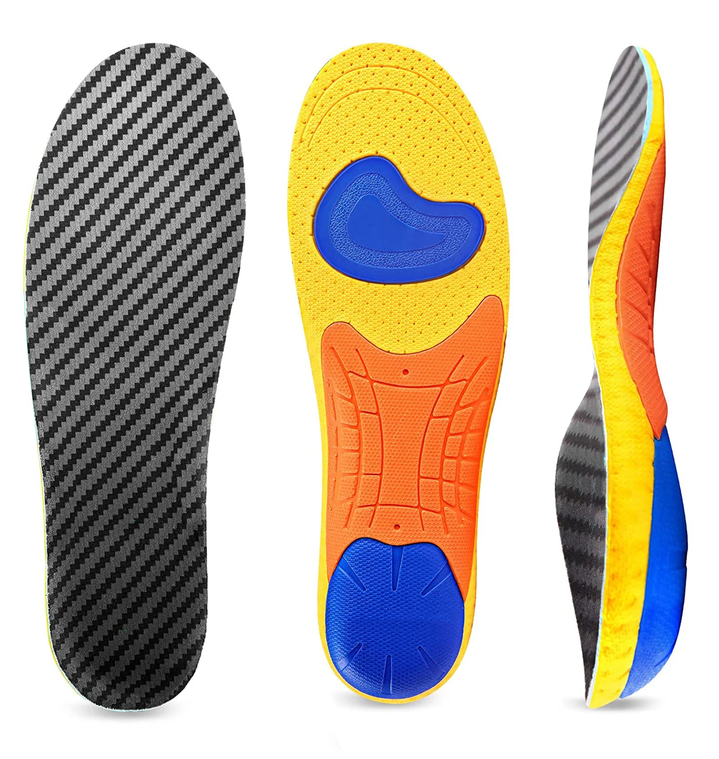 Athletic Fitness Walking Eva Sport Orthotic Insoles Shock Absorption Comfort Inner Soles Breathable Shoe Inserts