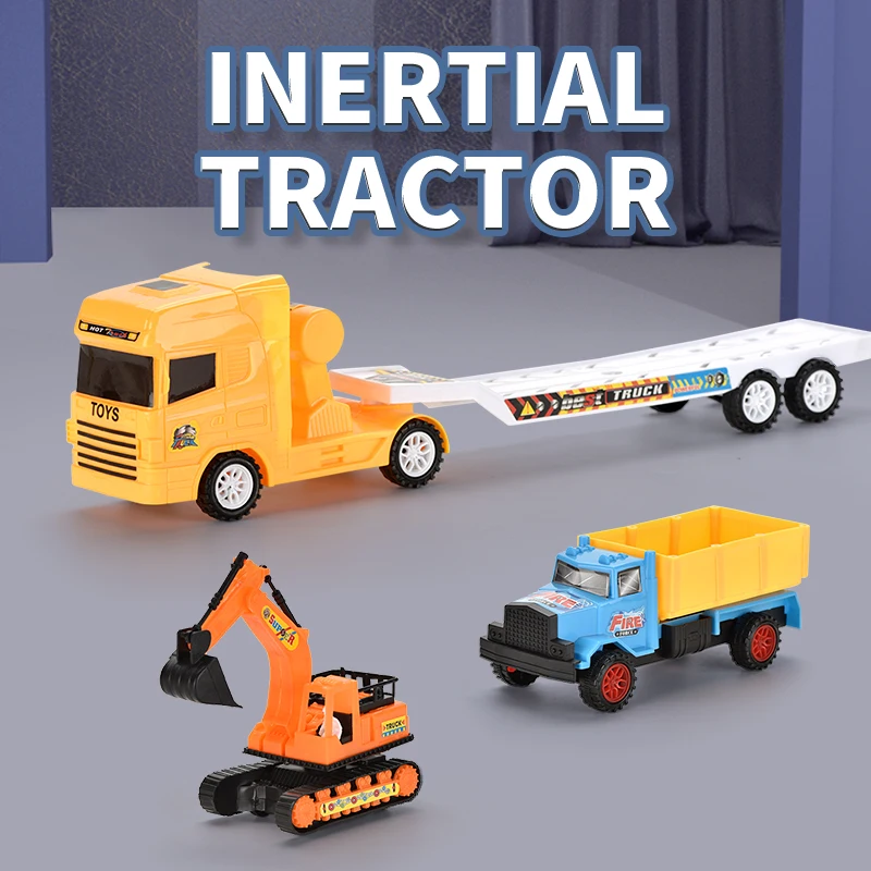 New Cheap Oyuncak Arabalar Inertia Tractor Toys Car Set Friction Toy Vehicle