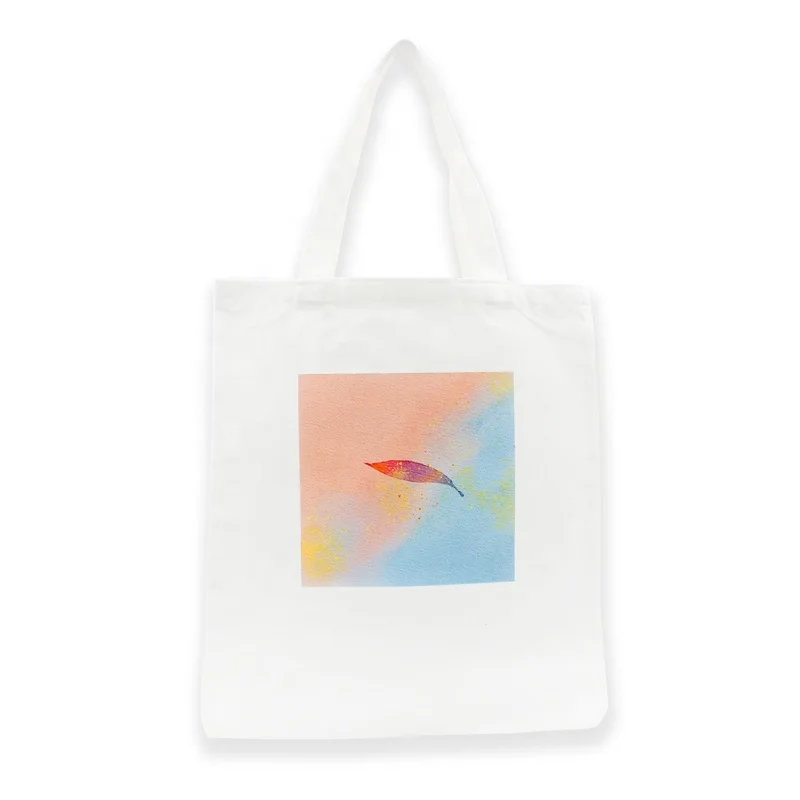 Micani Factory Custom Eco-friendly Cotton Canvas Hand Bag with Colorful Printed Reusable Shopping Canvas Bag