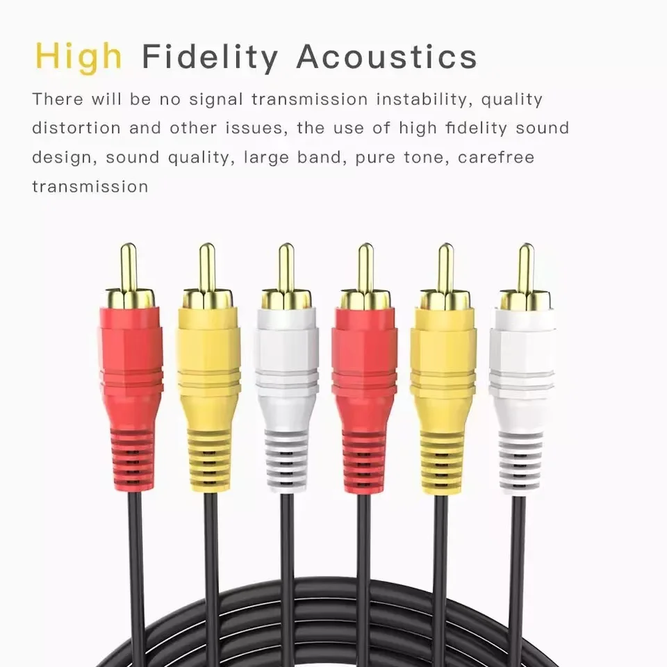 1 5 м HDMI-совместимый с 3 RCA видео аудио 1080P кабель AV шнур конвертер адаптер для HDMI TV набор-Box DVD ноутбук