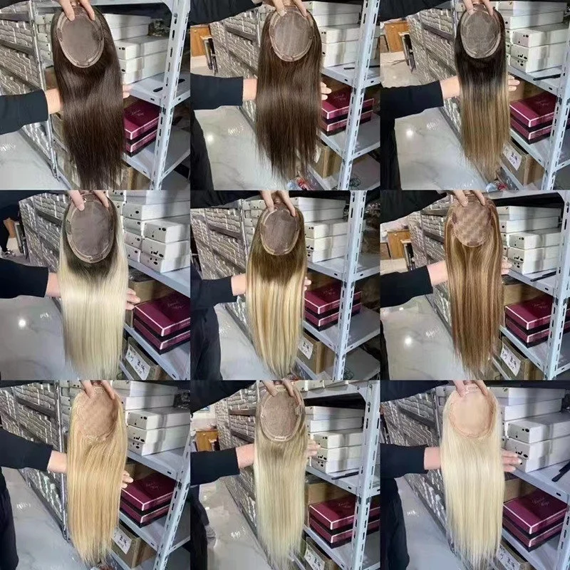 Женский парик для волос B2 # ombre длинных Блонд с мононической основой европейские волосы без повреждений класс 12 А плотность 150
