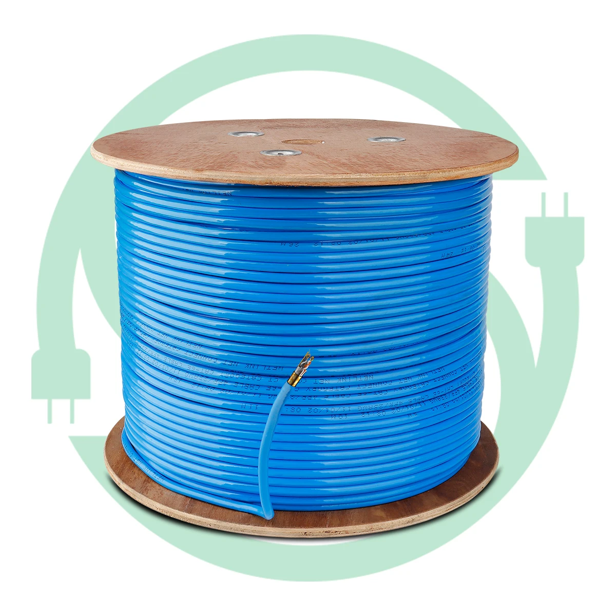 305m Factory Price Utp Cat 6 Cat6 Twisted Cord Network Lan Cable Ethernet Shield FTP Black Jacket White Blue Copper PVC Box ROHS