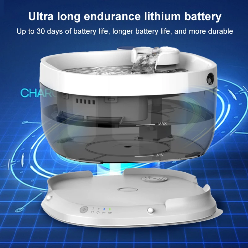 dog cat feeder water dispenser fountain for pet pet drinking cat water dispenser with filter Cat Water Fountain Drinking Bowl