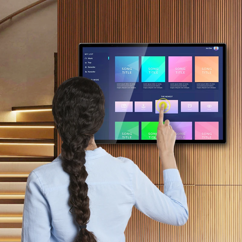 43 49 55 65 inch wall mounted media player android box tv lcd advertising screen vertical indoor display digital signage