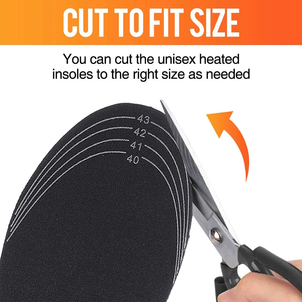 USB Heating Insoles Feet Winter Warm Heated Insoles Sport Outdoor Heat Insoles Shoes Pads For Skiing Washable Warm Thermal Pads