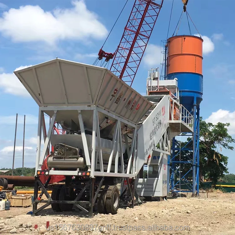 Multiple Options Available Concrete Mixer 100T Cement Silo Full Concrete Batch Plants