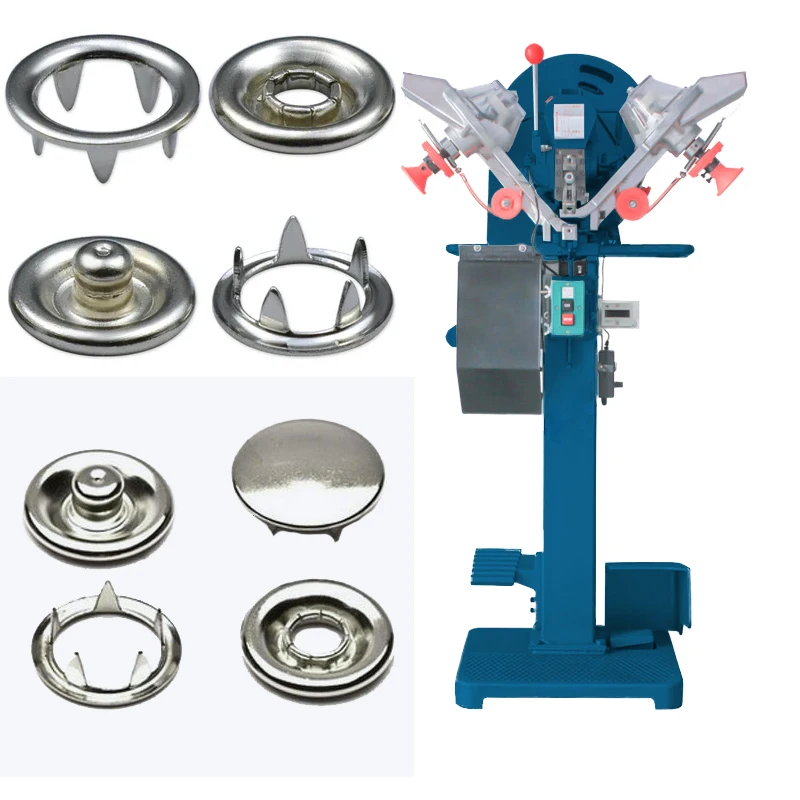 Factory Price Metal Snap Button Machine Fully Automatic Claw Snap Button Attach Machines Prong Snap Button Riveting Machine
