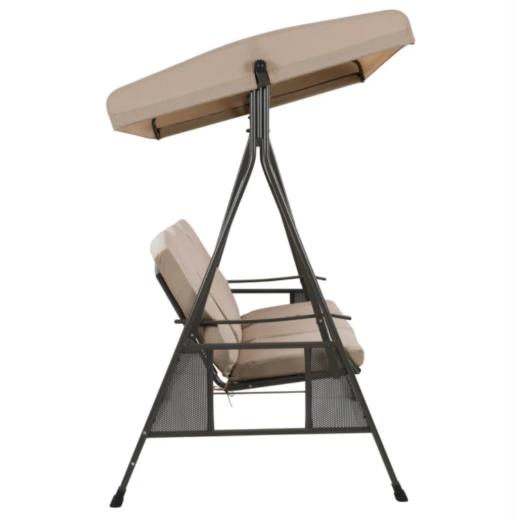 
Super comfortable 3-seater garden swing chair with canopy and bed function free standing swing chairs folding chair with canopy 