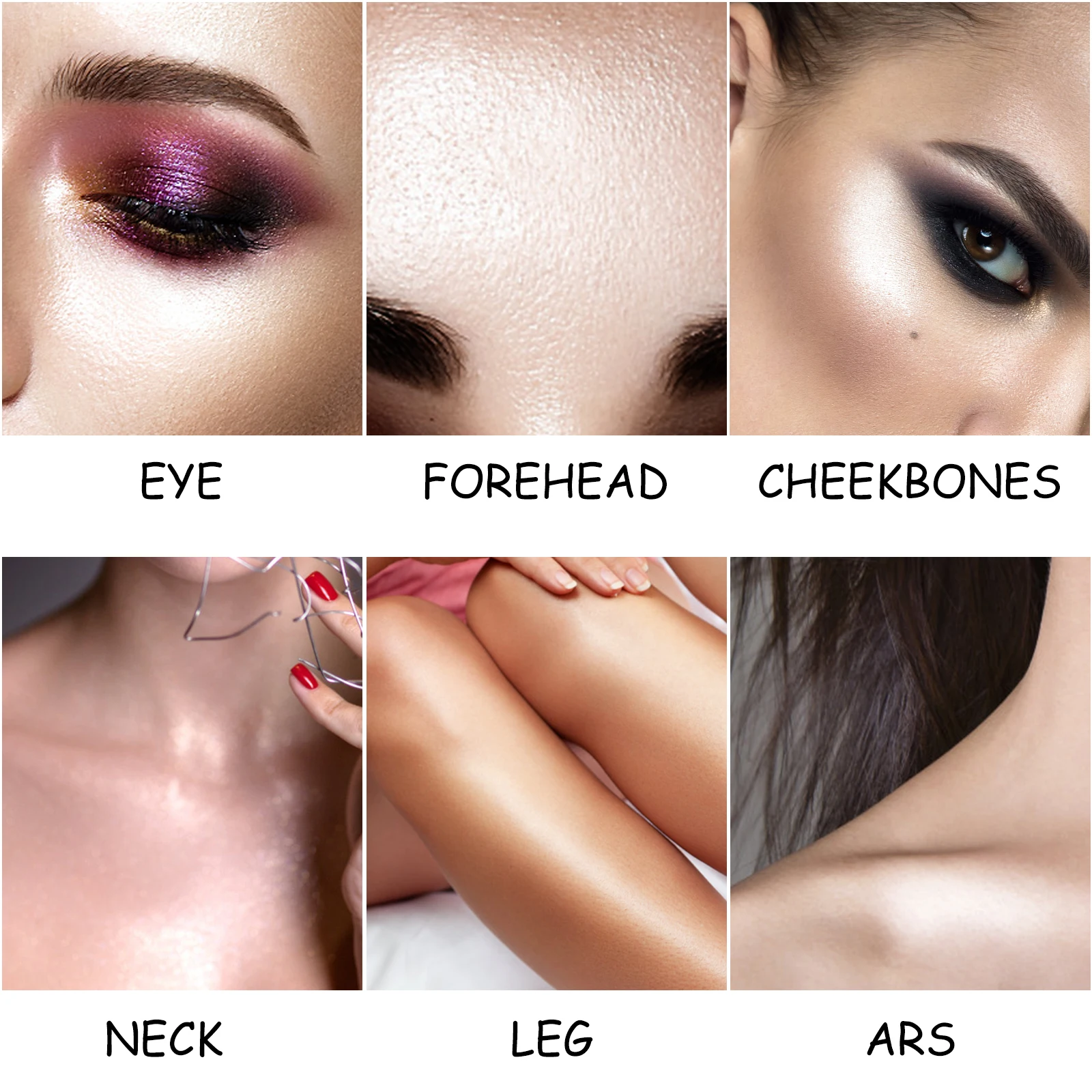 6 Colors Highlighter Powder Glitter Palette Makeup Glow Face Contour Shimmer Illuminator Highlight Cosmetics Wholesale