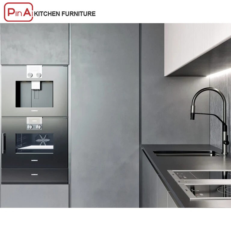 PINAI low price pvc flat pack kitchen furniture pantry organizer kitchen cabinets designs