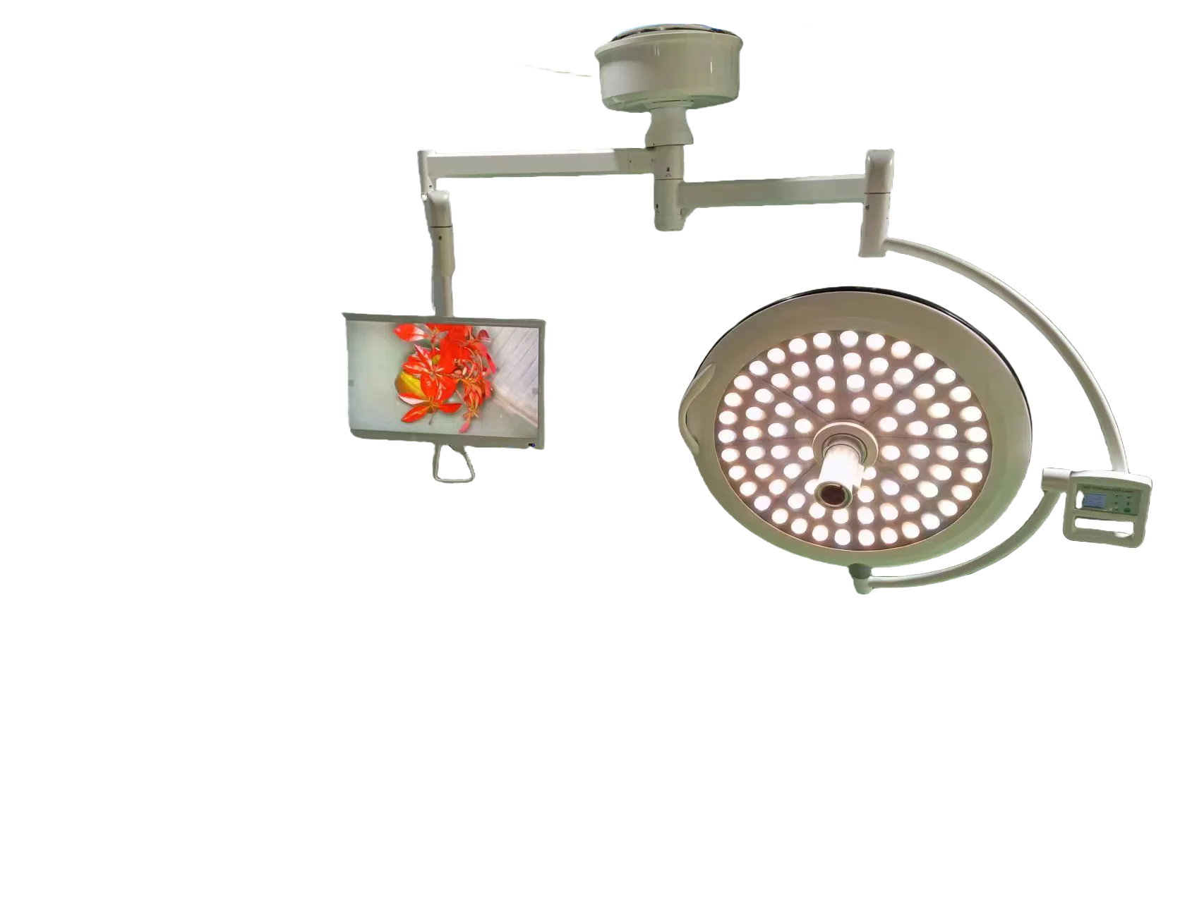 Best price medical double dome shadowless operating lamp ceiling mounted OT surgical LED light