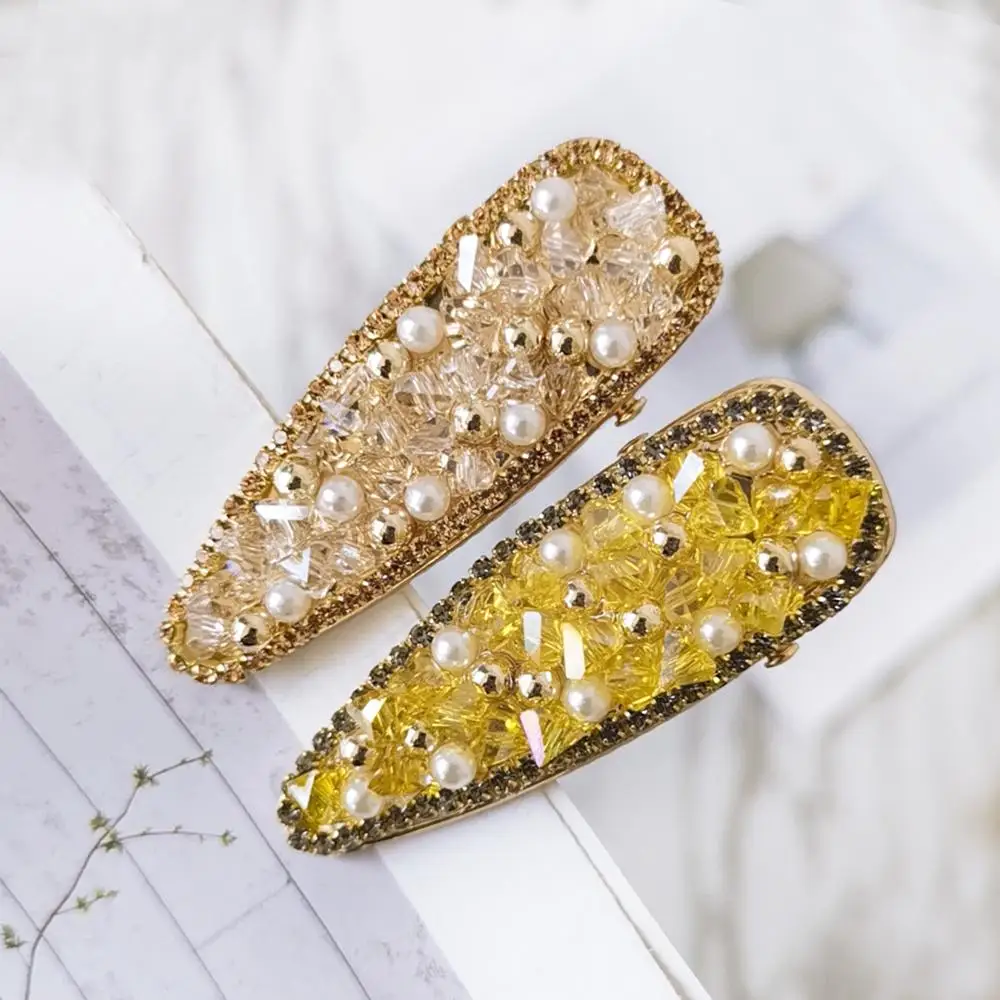 Korea Super Fairy Clip Exquisite Versatile Hairpin Bangs Clip Side Rhinestone Pearl Hairpin